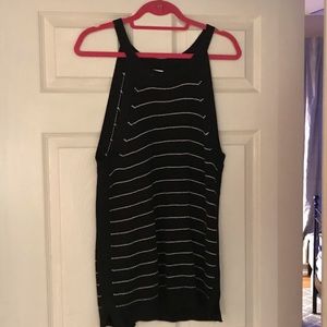 Striped sleeveless sweater